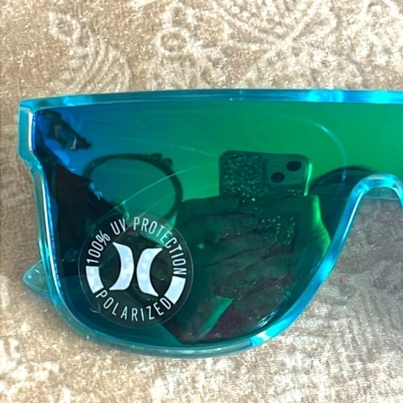 Brand New Hurley Mirrored Blue Translucent Frame Square Shield Sport Sunglasses main image 15